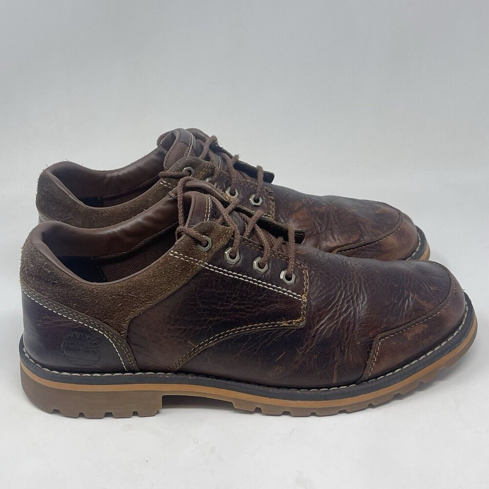 Timberland EarthKeepers Larchmont Shoes Mens 9.5 Brown Leather Distressed Casual